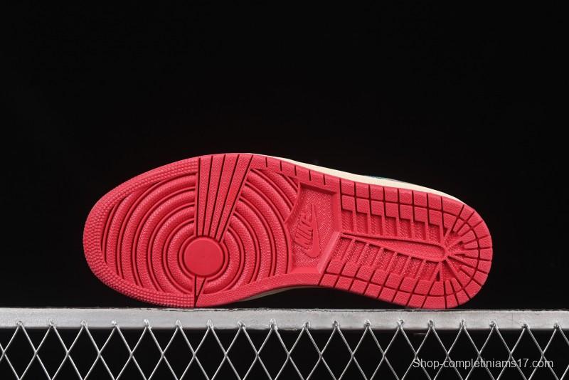 Nike Air Jordan 1 Low AJ1 Mismatched Swoosh Casual Sneakers - HV4511-133