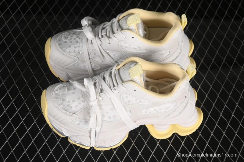 GG-CC Star Same Style Lace-up Hollow Out Dad Shoes with 5cm Height Increasing Sole - G25U9988