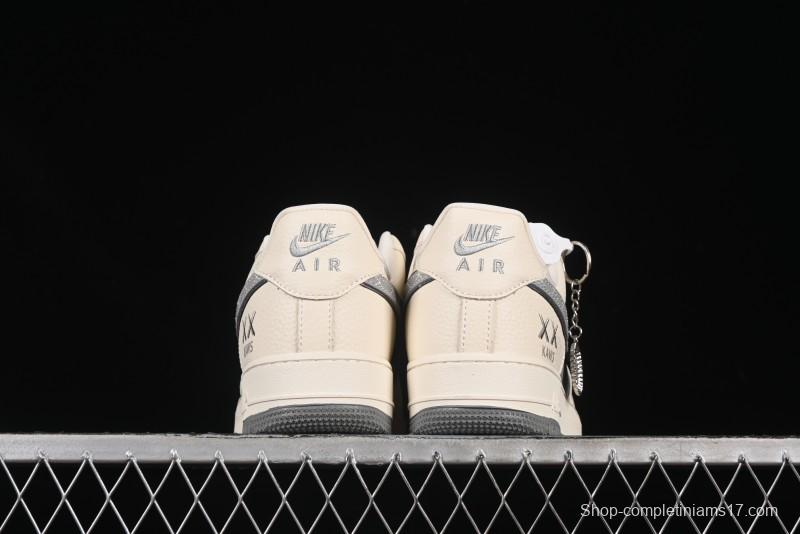 Nike Air Force 1'07 Low Kaws Collaboration Beige Grey Casual Sneakers - KK1988-078
