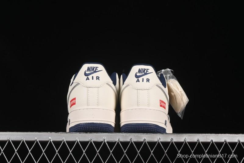 Nike Air Force 1 '07 Low Supreme Collaboration Light Blue Edge Casual Sneakers - HH7518-057