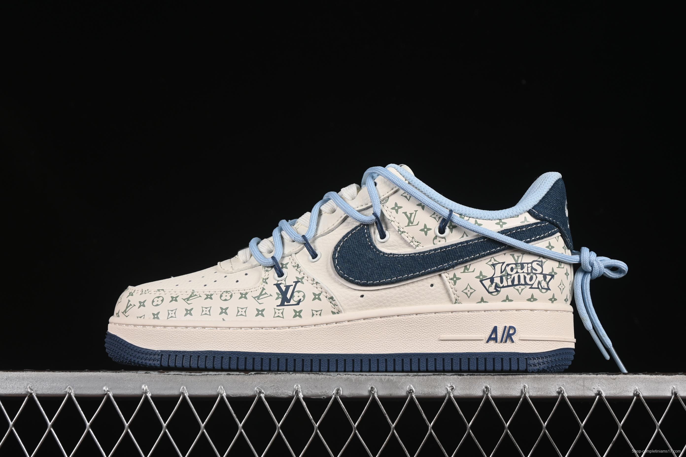 Nike Air Force 1'07 Low LV Collaboration Print Drawstring Casual Sneakers - DM6868-096