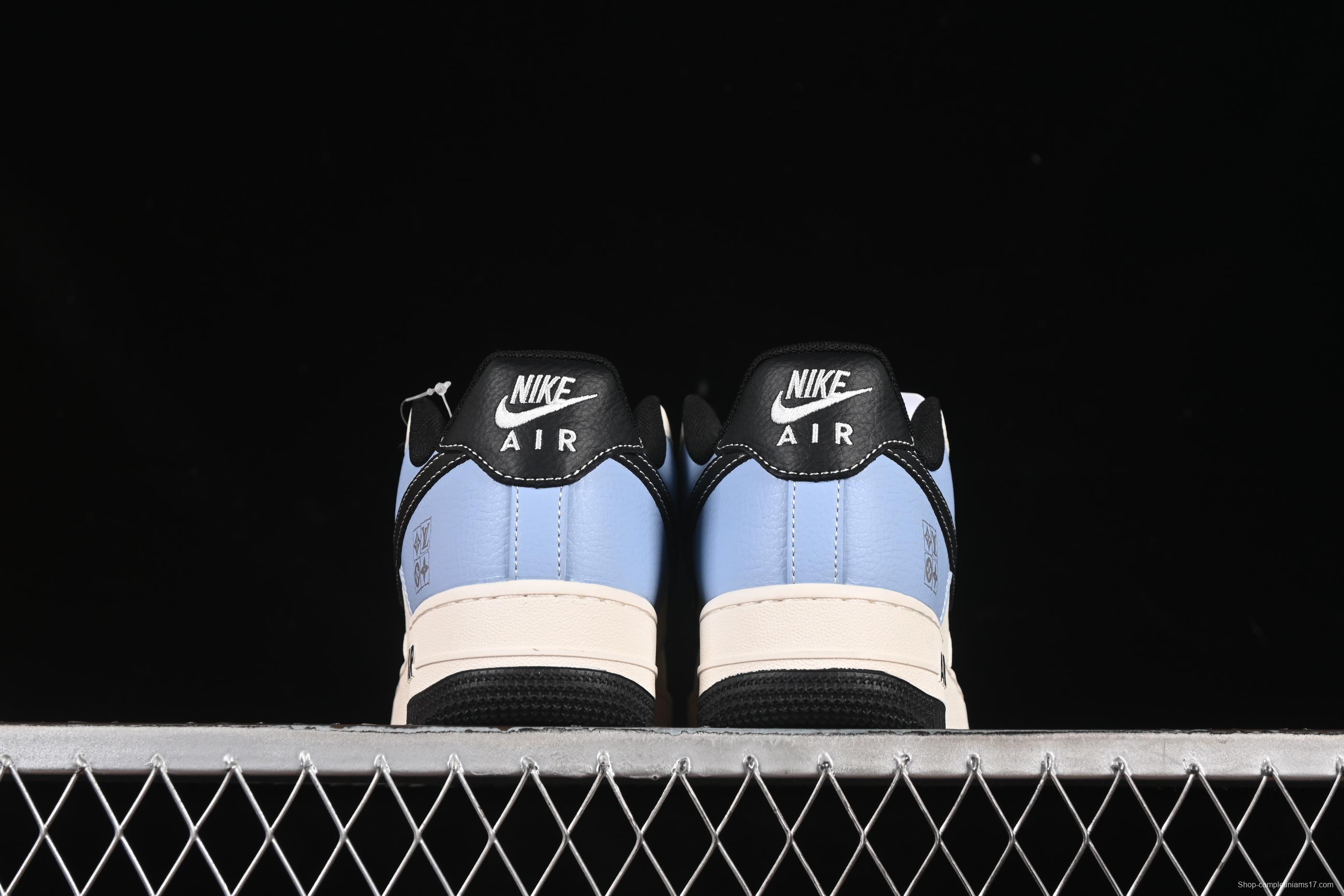 Nike Air Force 1 '07 Low LV Collaboration Black Water Blue Casual Sneakers - JJ2508-712