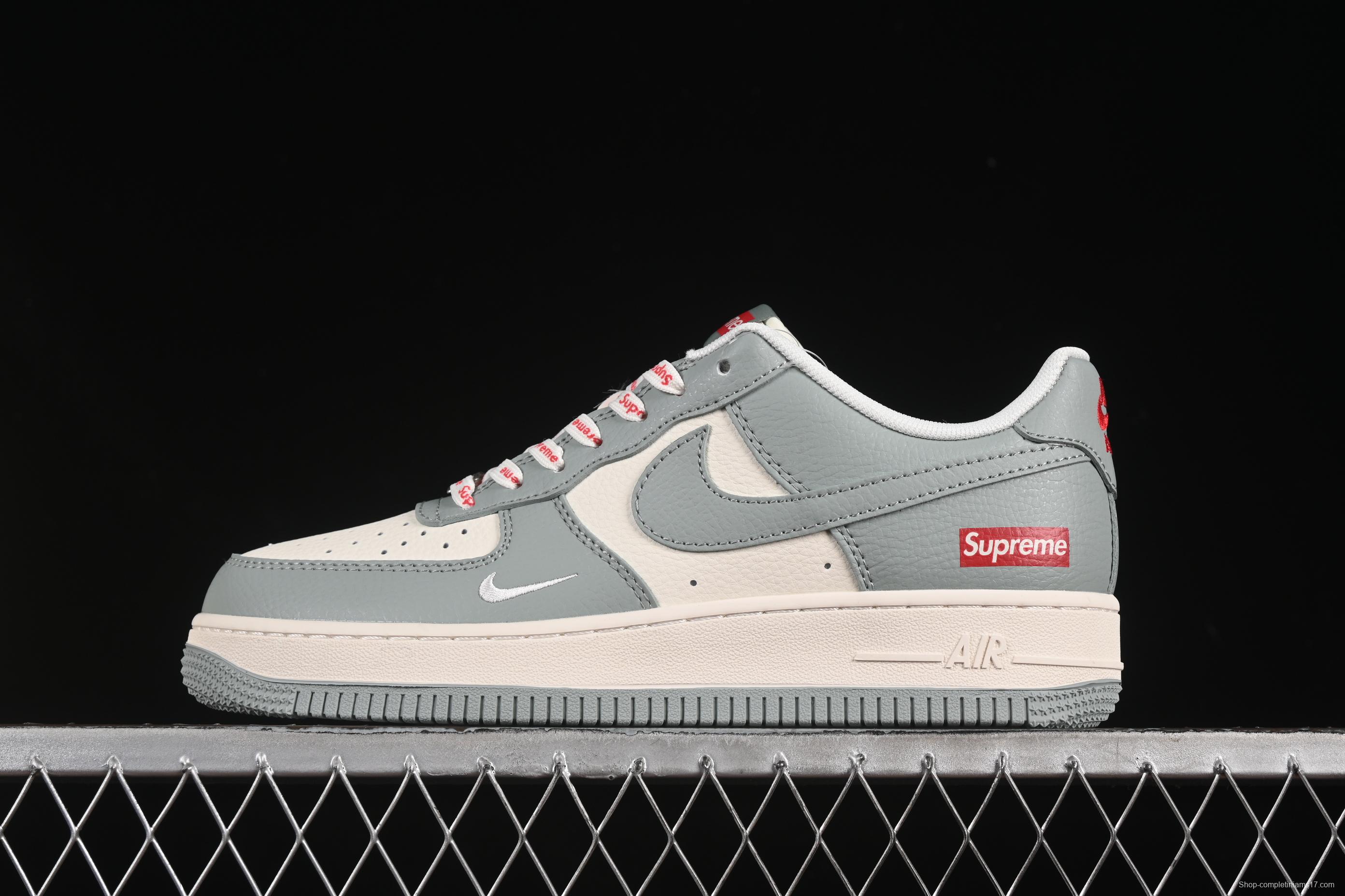 Nike Air Force 1 '07 Low Supreme Collaboration Shoes in Grey - ZH2598-319