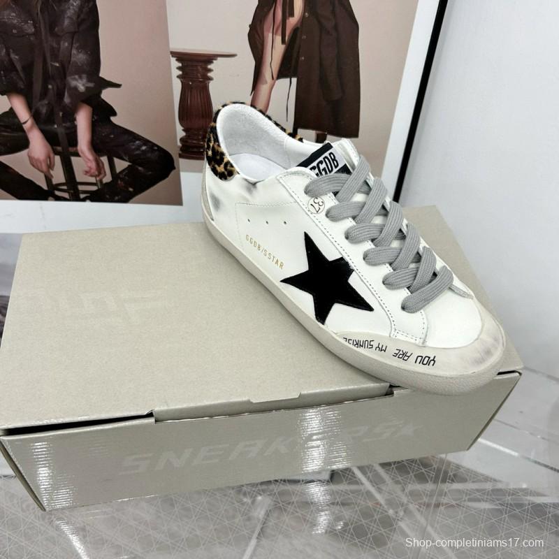 2025 Women GGDB White Black Leather Sneakers LY00360