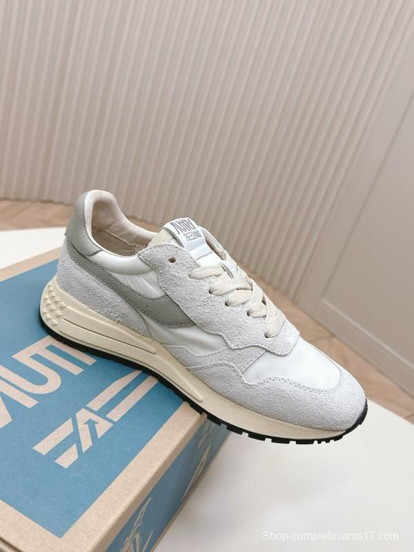 2024 Unisex Autry White Grey Leather Mesh Sneakers MJ00330