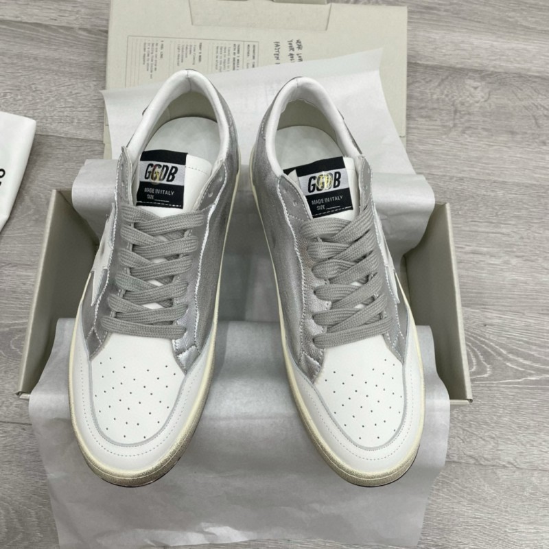2024 Unisex GGDB White Silver Leather Low Top Sneakers MJ00260