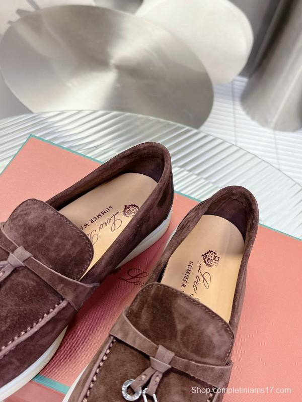 2024 Men LP Brown Suede Loafers MJ00270