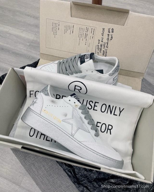 2024 Unisex GGDB White Silver Leather Sneakers MJ00260