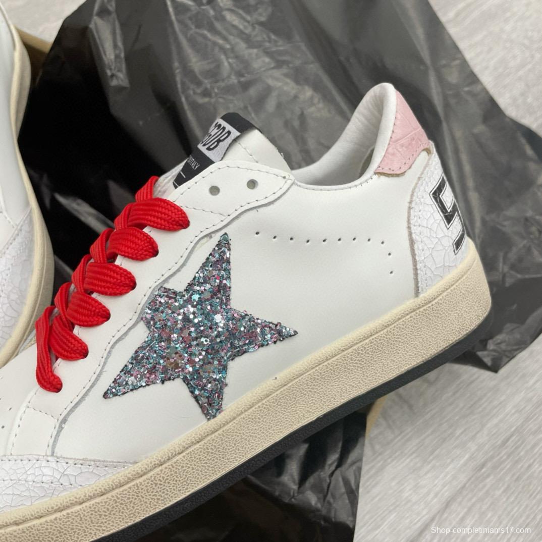 2024 Unisex GGDB White Red Leather Low-Top Sneakers MJ00260