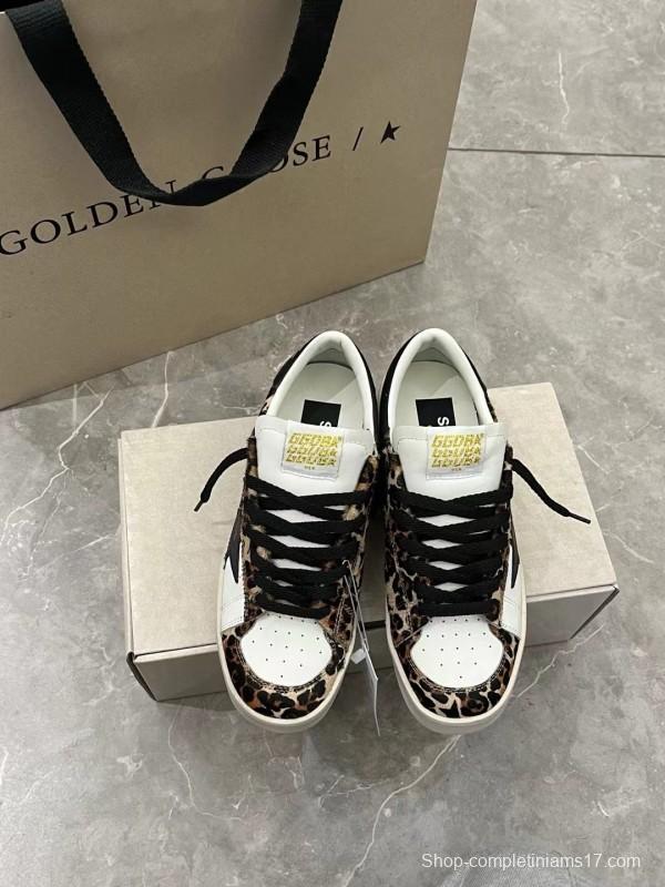 2024 Women GGDB White Leopard Leather Sneakers MJ00260