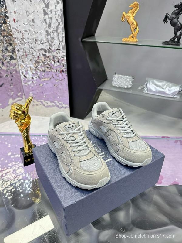 2024 Unisex Dior Stone Island B30 Beige White Mesh Sneakers MJ00330
