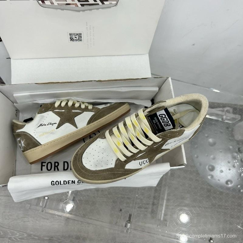 2024 Unisex GGDB White Olive Suede Leather Sneakers MJ00260