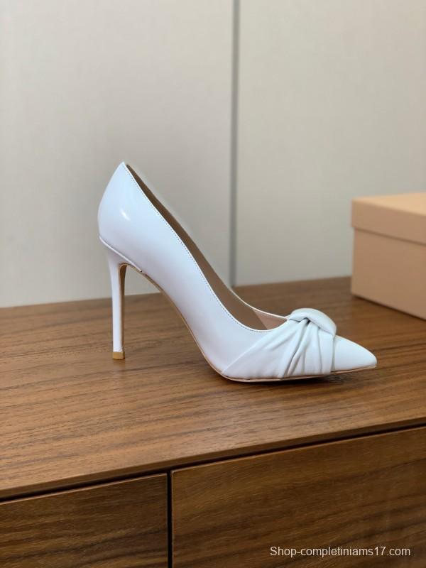 2025 Women Gianvito Rossi White Leather Pumps KFY00300