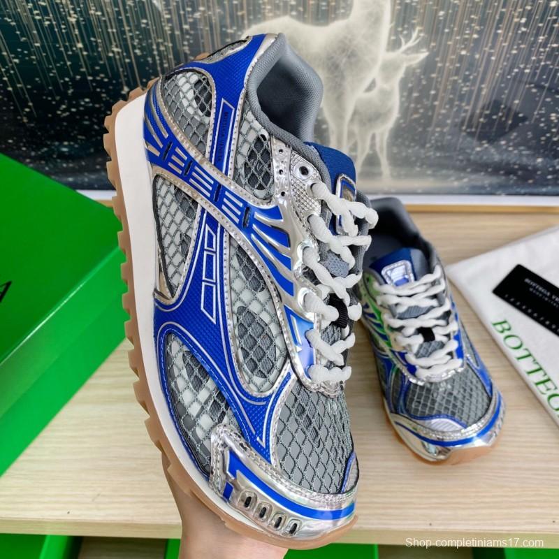 2025 Unisex BV Blue Grey Mesh Leather Running Shoes LY00310