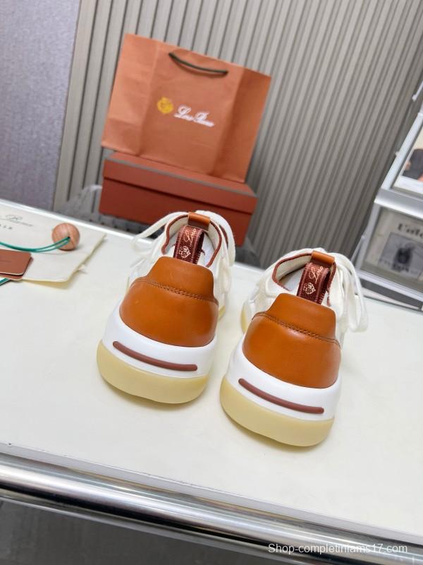 2024 Men LP White Beige Mesh Leather Sneakers