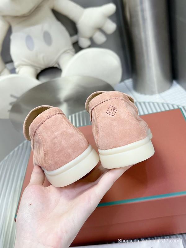 2025 Unisex Philipp Plein Beige Nubuck Loafers Soft Latex Sole LY00260