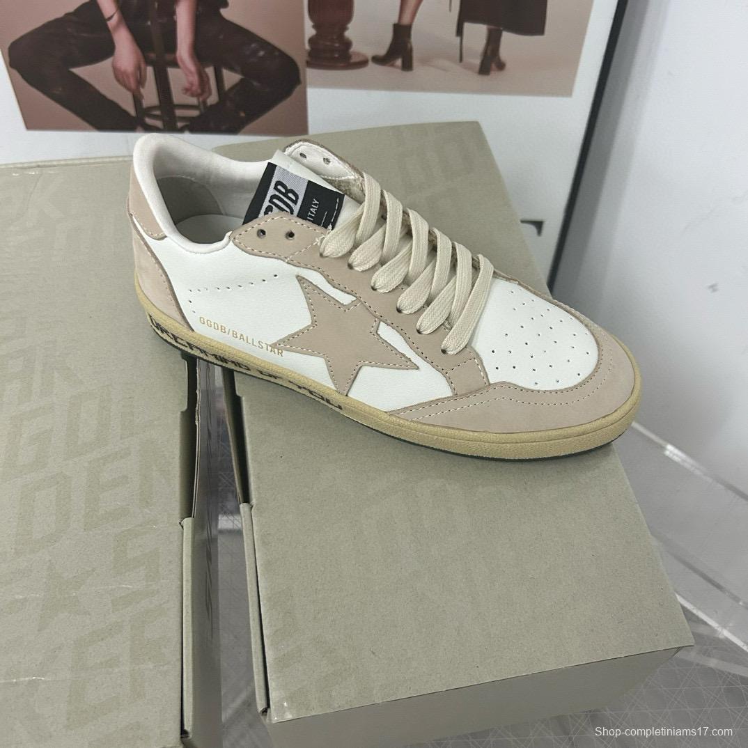 2024 Unisex GGDB White Beige Leather Suede Low Top Sneakers MJ00260