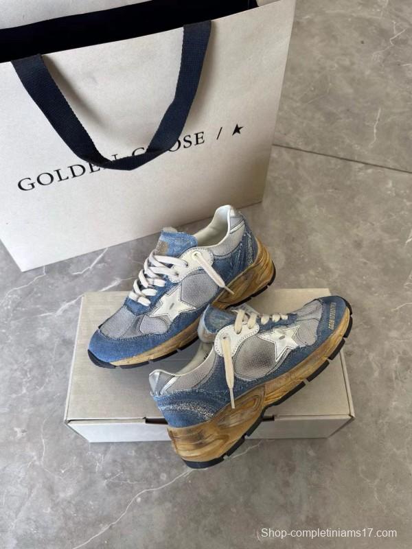 2024 Unisex GGDB Grey Blue Mesh Suede Sneakers