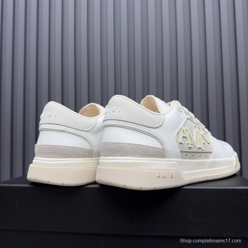 2025 Unisex Amiri White Leather Sneakers MJ00360