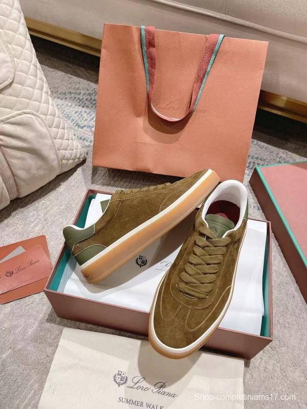 2025 Unisex Le Parmentier Olive Green Suede Leather Sneakers High Version LY00320(F)/LY00330(M)