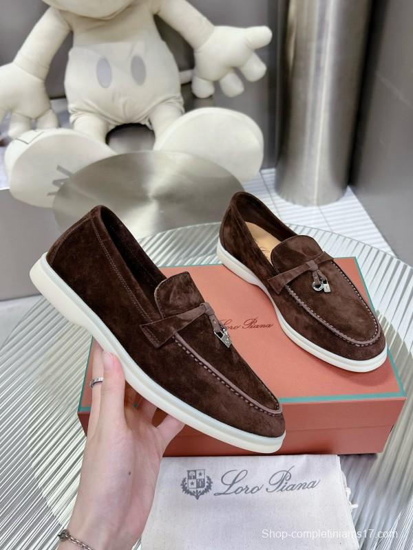 2024 Men LP Brown Suede Loafers MJ00270