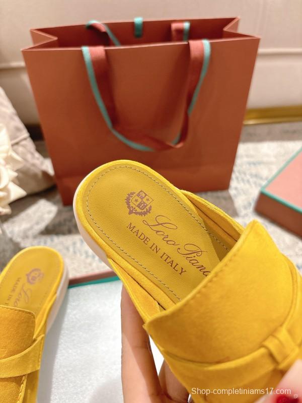 2025 LP Yellow Suede Slippers LY00360