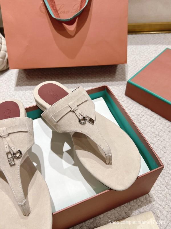 2025 Slippers Le Parmentier Beige Suede Slippers LY00250