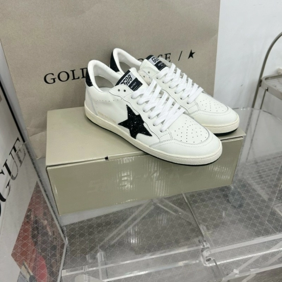2024 Unisex GGDB White Black Leather Low Top Sneakers MJ00260