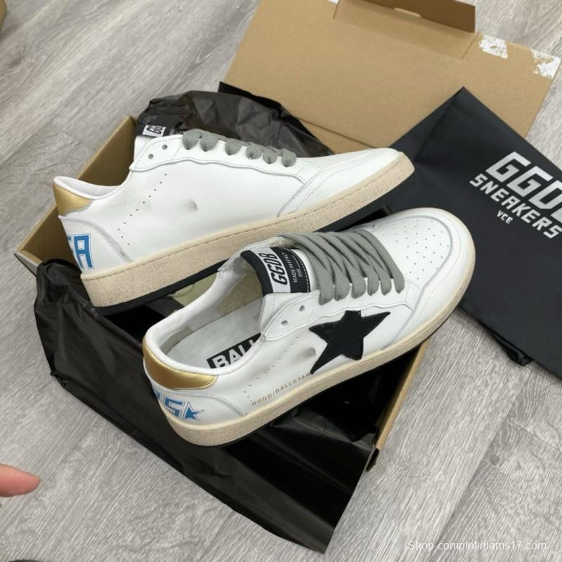2024 Unisex GGDB White Black Leather Sneakers MJ00260