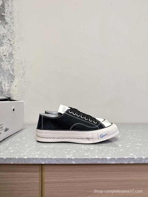 2025 Unisex VISVIM Black Canvas Sneakers KFY00260