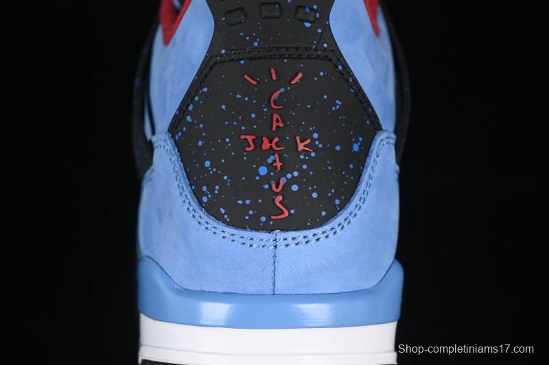 Nike Travis Scott Cactus Jack x Air Jordan 4 Retro AJ4 Collaboration Suede Blue - 308497-406
