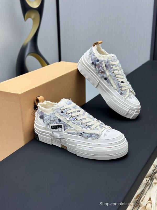 2025 Unisex XVESSEL White Canvas Plimsolls Vulcanization AS00260