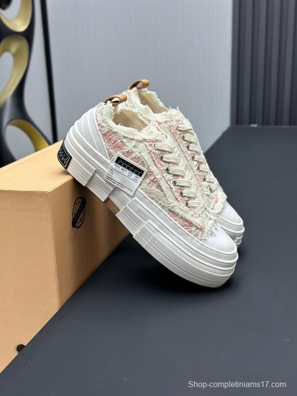 2025 Unisex XVESSEL White Canvas Plimsolls Distressed Design AS00260