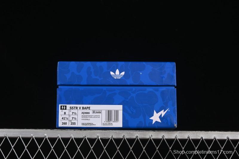 Adidas Bape Superstar Casual Sneakers with Shell Toe Design - JQ3666