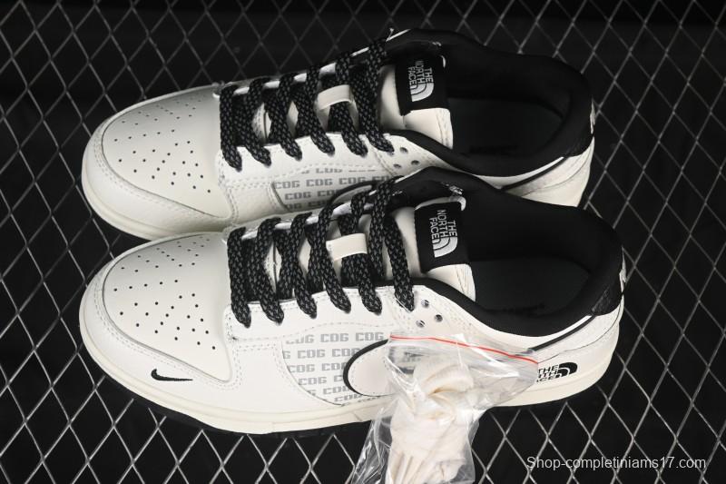Nike SB Dunk Low The North Face Collaboration Black White Triple Swoosh Anniversary Custom Low-Top Skate Shoes - SC9207-423