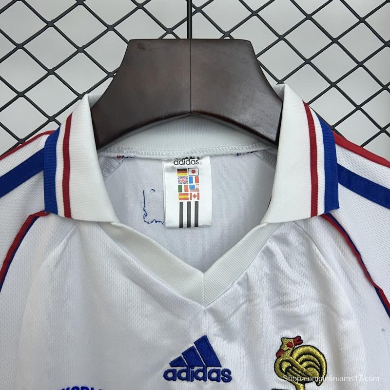 Retro 1998 Kids France Away Size 16-28 Jersey