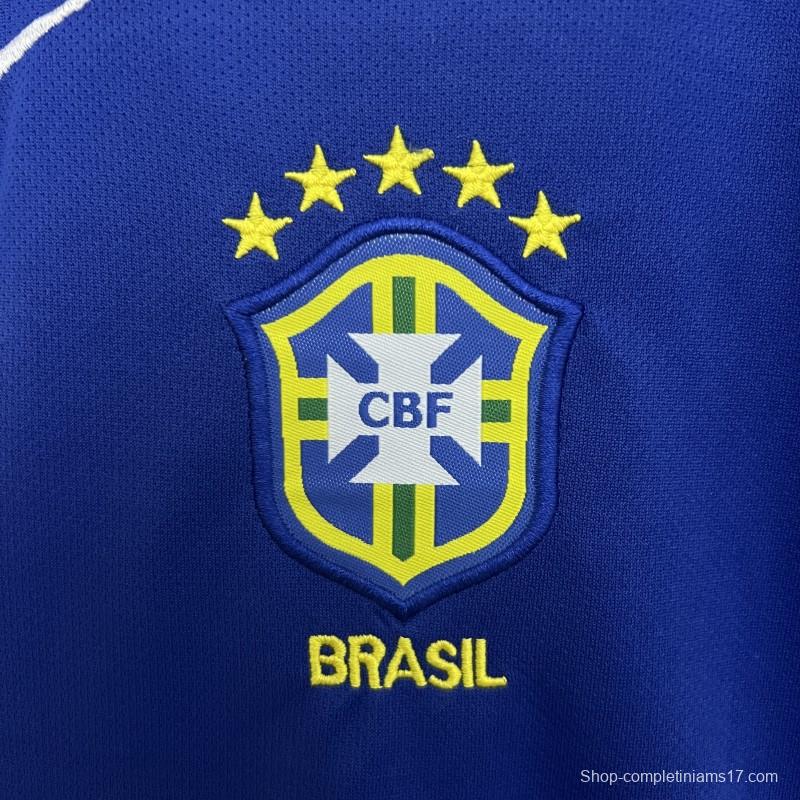 Retro 2004 Kids Brazil Away Size 16-28 Jersey