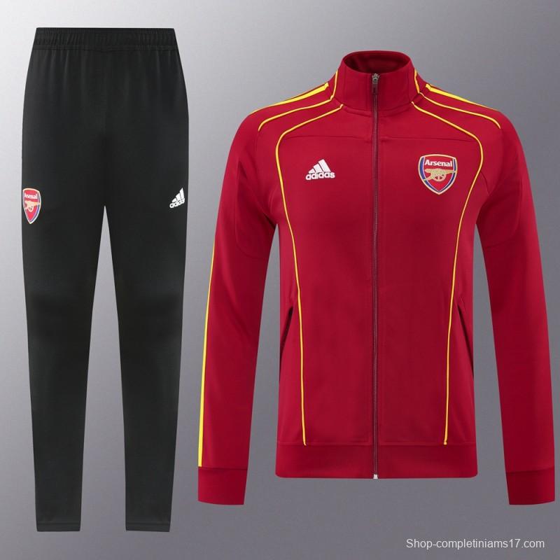 25/26 Arsenal Red Full Zipper Jacket +Long Pants