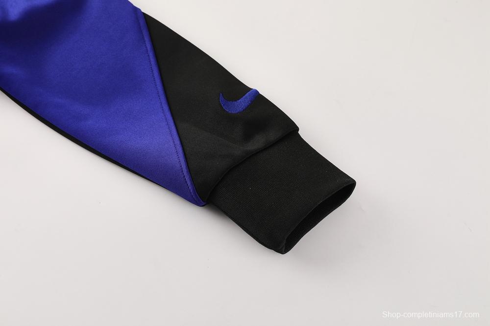 25/26 Barcelona Black/Blue Full Zipper Jacket +Long Pants