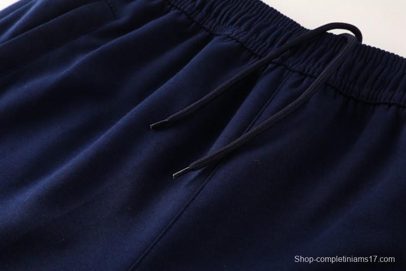 25/26 Real Madrid Navy Hoodie Full Zipper Jacket + Long Pants