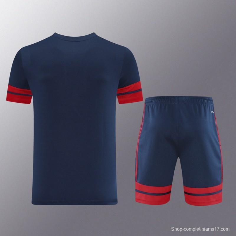 2025 Adidas Black/Red Short Sleeve Jersey+Shorts