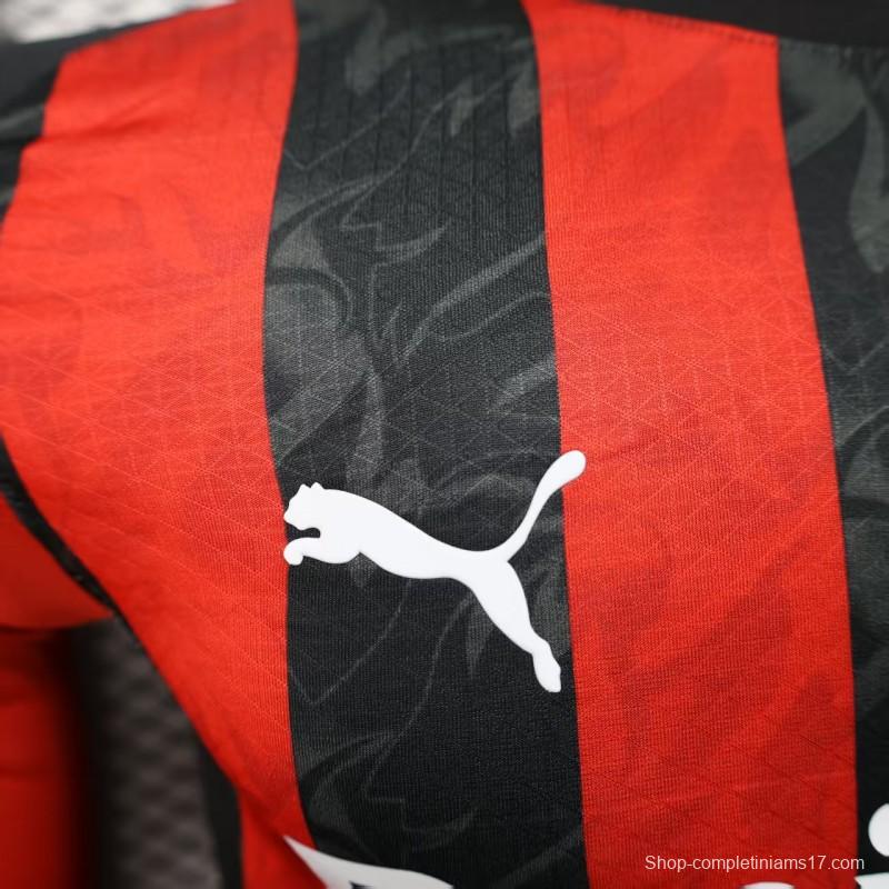 Player Version 25/26 AC Milan Home Long Sleeve Jersey