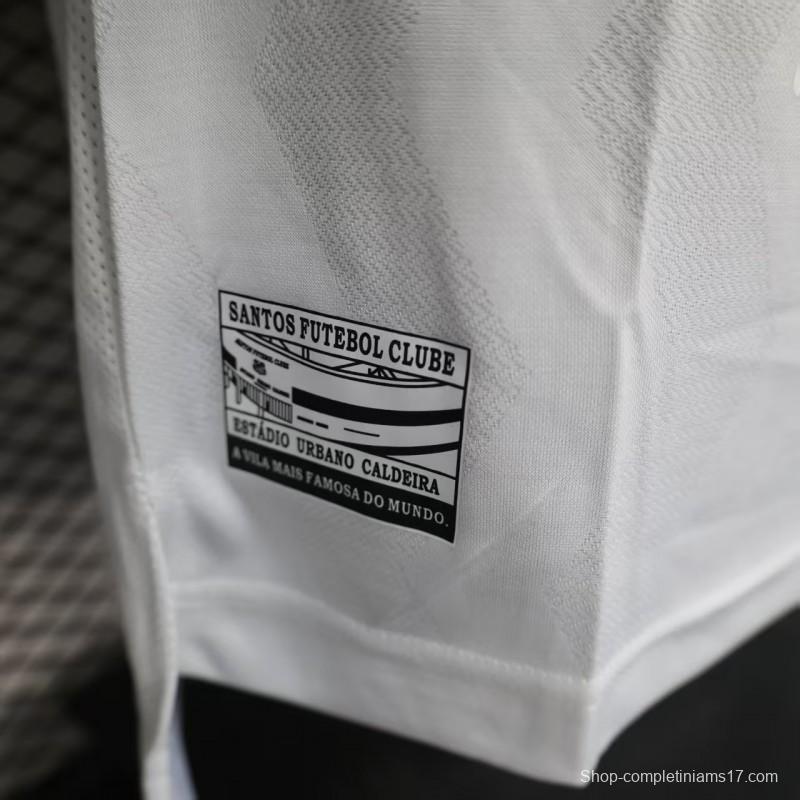 Player Version 25/26 Santos Home Jersey With Full Sponsors