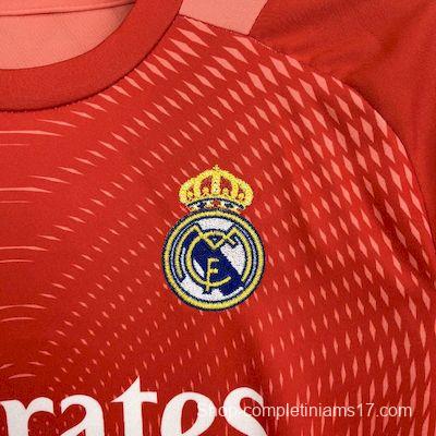 2025/26 Kids Real Madrid Orange Color Goalkeeper Red Jersey