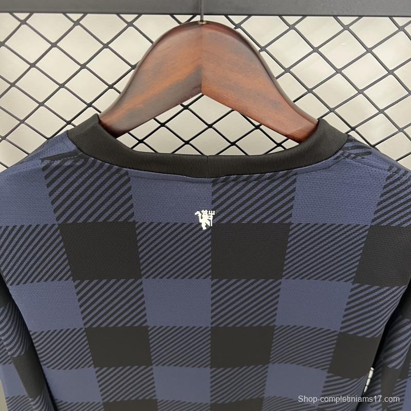 13/14 Retro Manchester United Long Sleeve Black Jersey