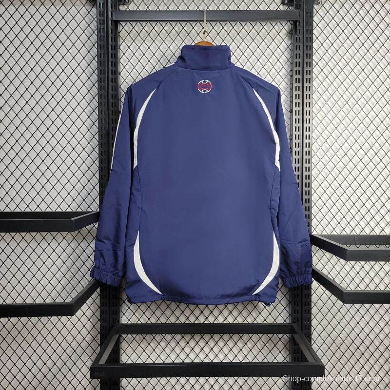 2025 France Jacket Blue/White Stripe Windbreaker