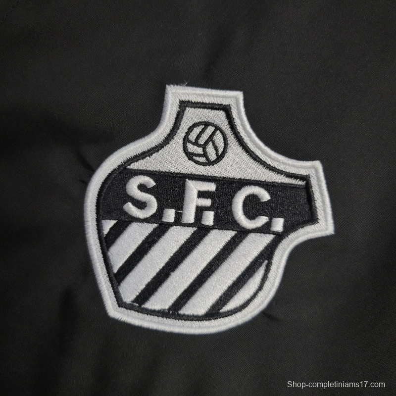 25/26 Santos Jacket Black Windbreaker