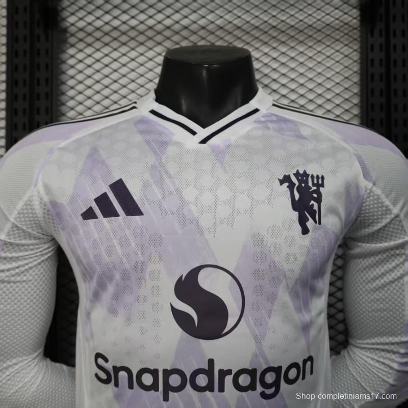 Player Version 25/26 Manchester United Away Long Sleeve Jersey