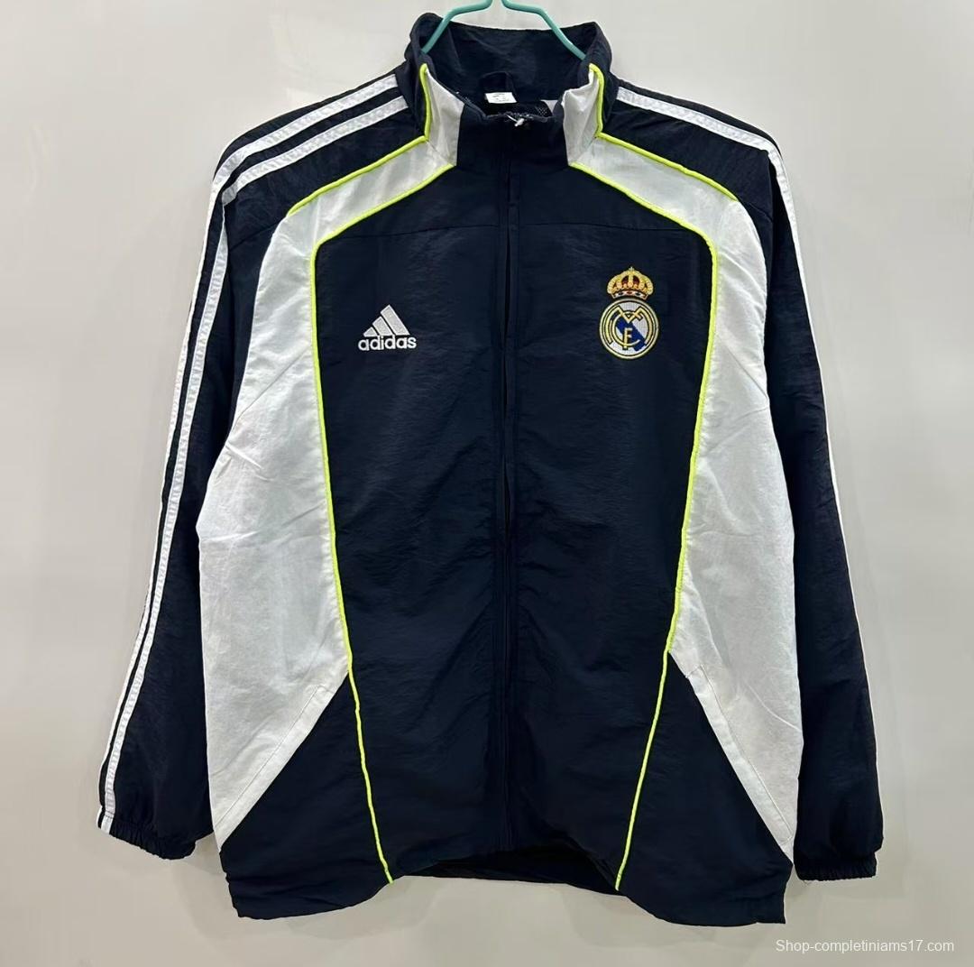 25/26 Real Madrid Black/White Windbreaker