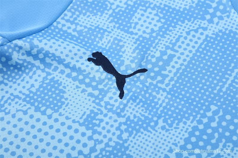 25/26 Manchester City Light Blue Camouflage with XS Short Sleeve+Soccer Shorts